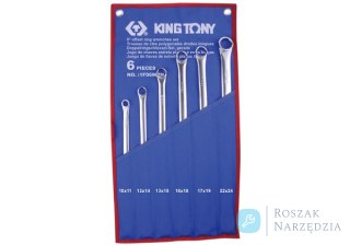ZESTAW KLUCZY OCZKOWYCH EKSTRA DŁUGICH 6cz. 10 - 24mm, ETUI King Tony