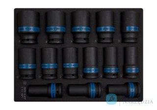 ZESTAW NASADEK UDAROWYCH 3/4" 14cz. DŁUGIE 6-kąt. 19 - 41mm, WKŁAD Z PIANKI, DO WÓZKA King Tony