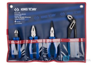 ZESTAW SZCZYPIEC 4 SZT., SZCZYPCE NASTAWNE, TNĄCE, KOMBINERKI, ETUI King Tony