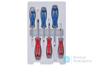 ZESTAW WKRĘTAKÓW 6 cz. KRZYŻAK PH No.0 x 60, No.1x80, No.2x100, PŁASKIE 3x75, 5,5x100, 6,5x150 King Tony