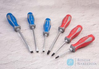 ZESTAW WKRĘTAKÓW ŚLUSARSKICH 6 cz. KRZYŻAK PH No.1 x 75, No.2 x 100, No.3 x 150, PŁASKIE 5.5, 6.5, 8.0 King Tony