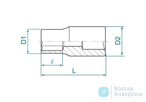 NASADKA KRÓTKA GWIAZDKOWA 1/4" E-TORX E4 x 24mm Cr-V King Tony