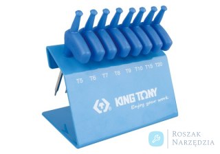 ZESTAW IMBUSÓW Z UCHWYTEM "L" 8szt. 1163A - TORX T5 - T20, STOJAK King Tony