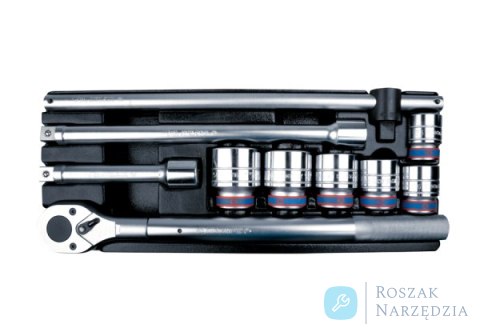 ZESTAW 10 cz. NASADKI 3/4" 12-KĄT. KRÓTKIE 33 - 50mm, Z AKCESORIAMI, WKŁAD DO SKRZYNKI 87408 King Tony ZESTAW 10 cz. NASADKI 3/4" 12-KĄT. KRÓTKIE 33 - 50mm, Z AKCESORIAMI, WKŁAD DO SKRZYNKI 87408 King Tony