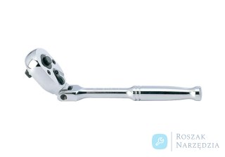 GRZECHOTKA Z PRZYCISKIEM 1/4" ŁAMANA 24 ZĘBY 150mm UCHWYT POLEROWANY King Tony