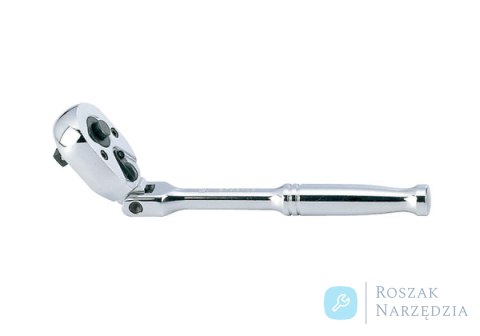 GRZECHOTKA Z PRZYCISKIEM 1/4" ŁAMANA 24 ZĘBY 150mm UCHWYT POLEROWANY King Tony