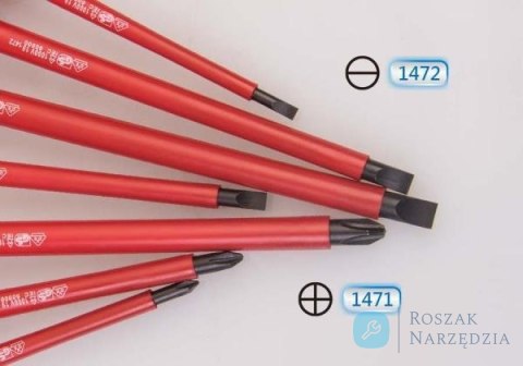 ZESTAW WKRĘTAKÓW IZOLOWANYCH 7 cz. KRZYŻAK PH No.1, No.2, No.3, PŁASKIE 4 X100, 5,5 x 125, 6,5 x 150, 8 King Tony