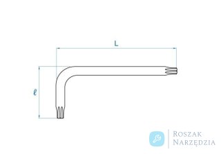 IMBUS EXTRA DŁUGI TORX T27 x 145,5mm King Tony
