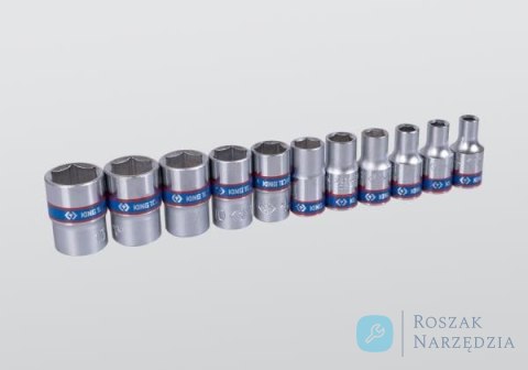 ZESTAW NARZĘDZI 1/4" 31cz. NASADKI KRÓTKIE, 6-kąt. 4 - 13mm, T8 -T30, HEX 3 - 10 Z GRZECHOTKĄ I AKCESORIAMI, KASETA King Tony