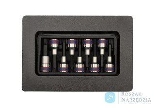 ZESTAW NASADEK IMBUS TORX 1/2'''','''' DŁUGIE T20 - T60 WKŁAD DO WÓZKA, 9 cz.''' King Tony