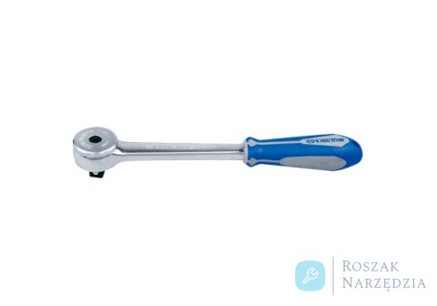 GRZECHOTKA 1/2" 72 ZĘBY 250mm, UCHWYT GUMOWY King Tony