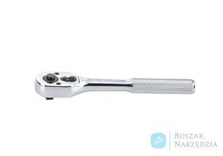 GRZECHOTKA Z PRZYCISKIEM 1/4" 24 ZĘBY 140mm UCHWYT MOLETOWANY King Tony