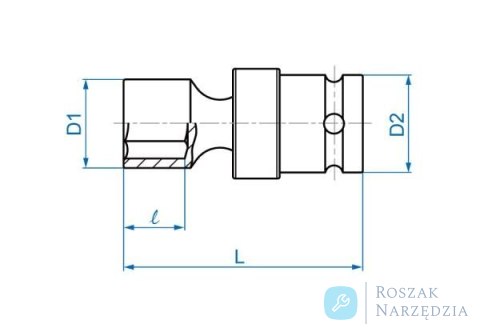 NASADKA KRÓTKA UDAROWA Z PRZEGUBEM 1/2" 13mm x 64mm, 6-kąt King Tony NASADKA KRÓTKA UDAROWA Z PRZEGUBEM 1/2" 13mm x 64mm, 6-kąt King Tony