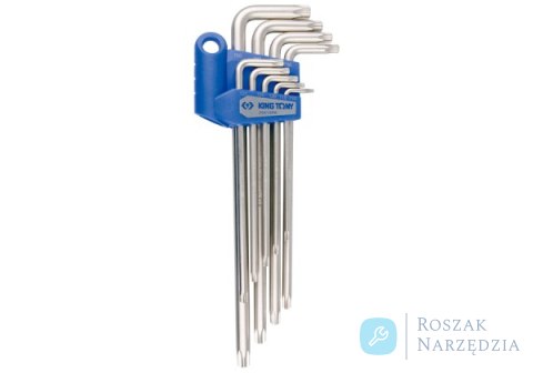 ZESTAW IMBUSÓW 9 szt. 1127 - TORX Z OTWOREM EXTRA DŁUGIE T10 - T50 King Tony