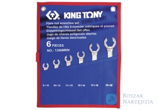 ZESTAW KLUCZY DO PRZEWODÓW HAMULCOWYCH 6cz. 8 - 22mm, ETUI King Tony