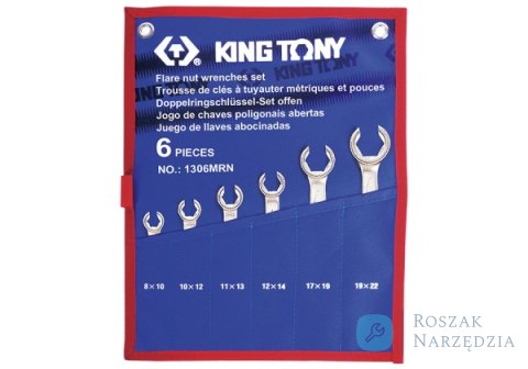 ZESTAW KLUCZY DO PRZEWODÓW HAMULCOWYCH 6cz. 8 - 22mm, ETUI King Tony