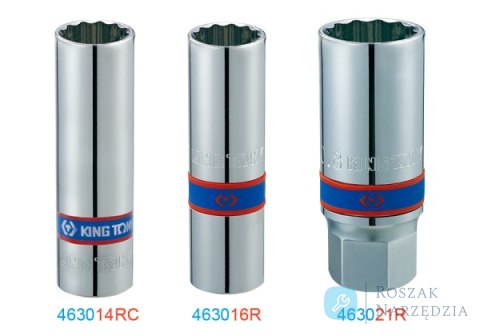 NASADKA DO ŚWIEC 1/2" 16mm x 68mm 12-kąt. WKŁADKA GUMOWA King Tony