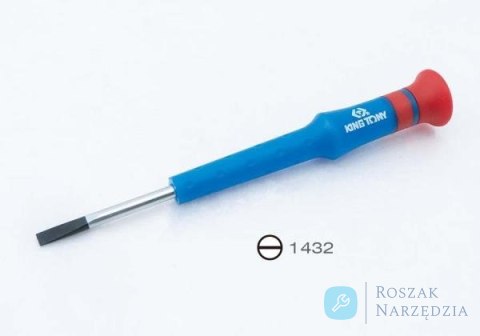 ZESTAW WKRĘTAKÓW PRECYZYJNYCH 8cz. KRZYŻAK PH No.000 - 1 x 40mm, PŁASKIE 1,5 - 3,0 x 40mm, PUDEŁKO King Tony