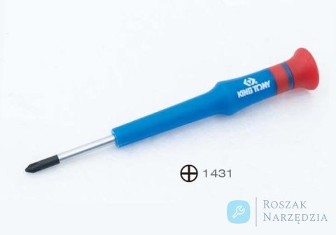 ZESTAW WKRĘTAKÓW PRECYZYJNYCH 8cz. KRZYŻAK PH No.000 - 1 x 40mm, PŁASKIE 1,5 - 3,0 x 40mm, PUDEŁKO King Tony