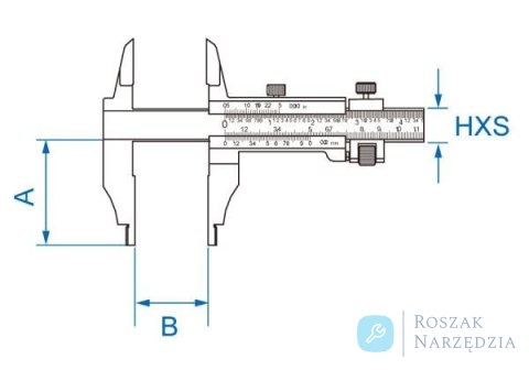 SUWMIARKA Z PODWÓJNYMI SZCZĘKAMI 200mm 0.02mm King Tony