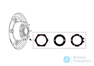 UNIWERSALNY ŚCIĄGACZ 3/4" DO NAKRĘTEK ŁOŻYSK, ZAKRES 49 - 143mm, 13 cz. King Tony