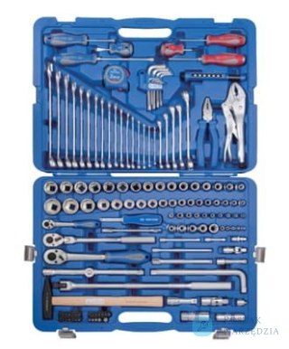 ZESTAW NASADEK 1/4"+3/8"+1/2" 143cz. 6-kąt. Z AKCESORIAMI, CHROM + NARZĘDZIA UNIWERSALNE King Tony