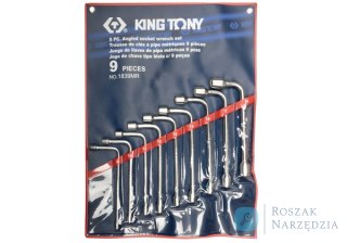 ZESTAW KLUCZY FAJKOWYCH DŁUGICH 9cz. 8 - 19mm, ETUI King Tony