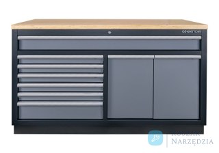 SZAFKA Z 9 SZUFLADAMI SZARA. WYMIARY 1360x730x725mm King Tony