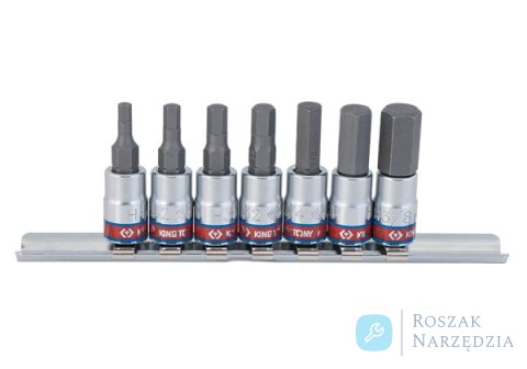 ZESTAW NASADEK 1/4" Z IMBUSEM 7 szt., 2035 H 1/8" - H 3/8" King Tony