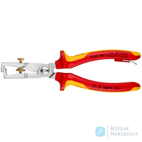 KNIPEX StriX® 13 66 180 T Szczypce do zdejmowania izolacji z nożycami do kabli KNIPEX