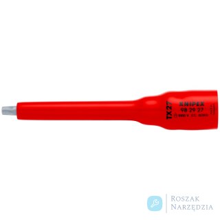 Nasadka sześciokątna (podwójny profil sześciokątny) 98 29 27 Do TX27 KNIPEX