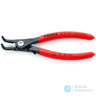 Precyzyjne szczypce do pierścieni osadczych 49 41 A11 Do montażu pierścieni zewnętrznych na wałkach KNIPEX