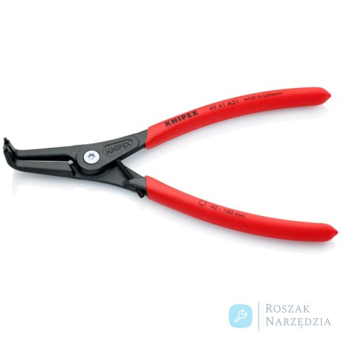 Precyzyjne szczypce do pierścieni osadczych 49 41 A31 Do montażu pierścieni zewnętrznych na wałkach KNIPEX