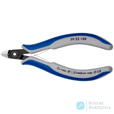 Precyzyjne szczypce tnące boczne dla elektroników 79 22 120 KNIPEX Precyzyjne szczypce tnące boczne dla elektroników 79 22 120 KNIPEX