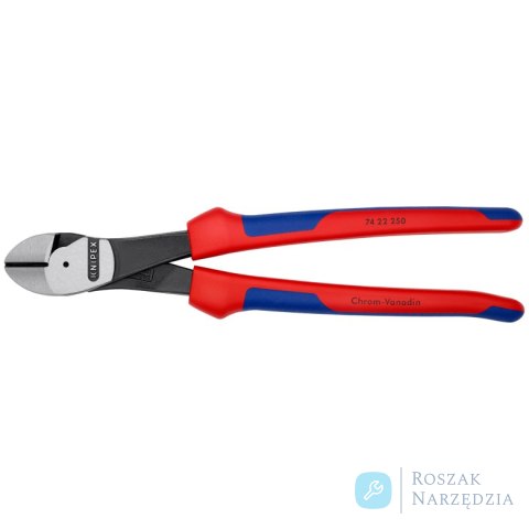 Szczypce tnące boczne o zwiększonym przełożeniu 74 22 250 KNIPEX Szczypce tnące boczne o zwiększonym przełożeniu 74 22 250 KNIPEX