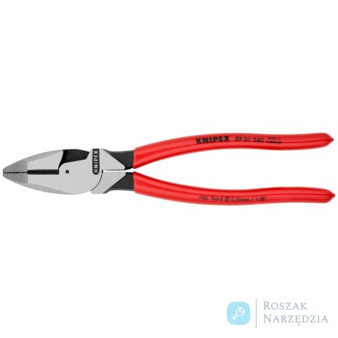 Szczypce uniwersalne o zwiększonym przełożeniu „Lineman's" 09 01 240 Model amerykański KNIPEX Szczypce uniwersalne o zwiększonym przełożeniu „Lineman's" 09 01 240 Model amerykański KNIPEX