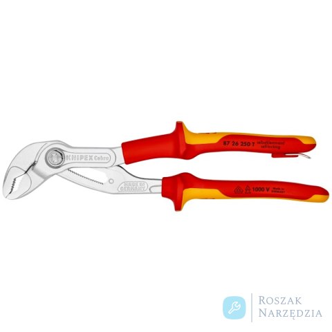 KNIPEX Cobra®  VDE  87 26 250 T Szczypce nastawne do rur nowej generacji, izolowane KNIPEX