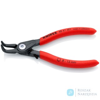 Precyzyjne szczypce do pierścieni osadczych 48 41 J01 Do montażu pierścieni wewnętrznych w otworach KNIPEX