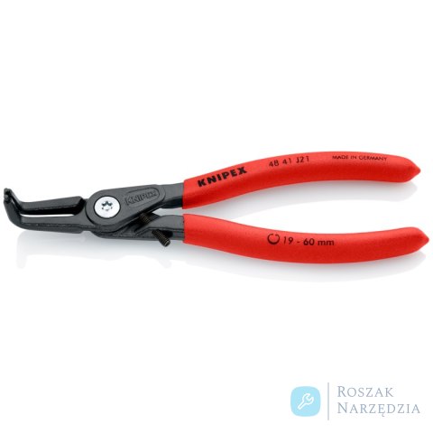 Precyzyjne szczypce do pierścieni osadczych 48 41 J21 Do montażu pierścieni wewnętrznych w otworach KNIPEX