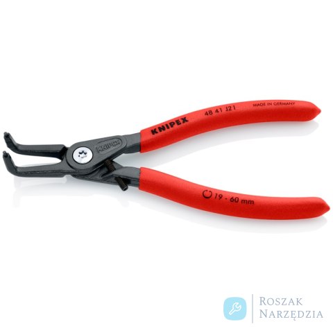 Precyzyjne szczypce do pierścieni osadczych 48 41 J21 Do montażu pierścieni wewnętrznych w otworach KNIPEX