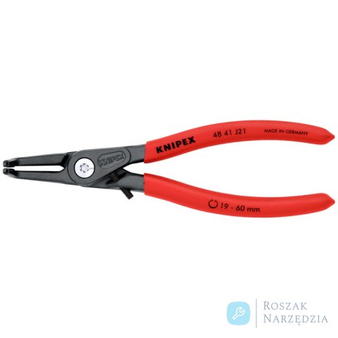 Precyzyjne szczypce do pierścieni osadczych 48 41 J21 Do montażu pierścieni wewnętrznych w otworach KNIPEX