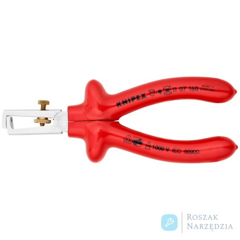 Szczypce do ściągania izolacji 11 07 160 Ze sprężyną rozwierającą, uniwersalne KNIPEX