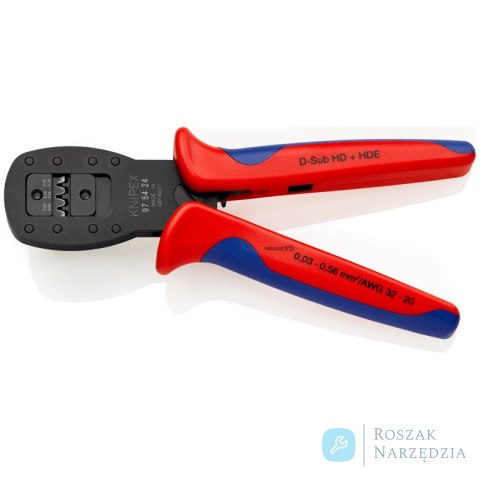 Szczypce do zagniatania wtyków miniaturowych 97 54 24 Do zagniatania równoległego KNIPEX