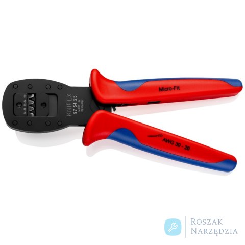 Szczypce do zagniatania wtyków miniaturowych 97 54 25 Do zagniatania równoległego Do złączy typu Micro-Fit firmy Molex LLC KNIPE