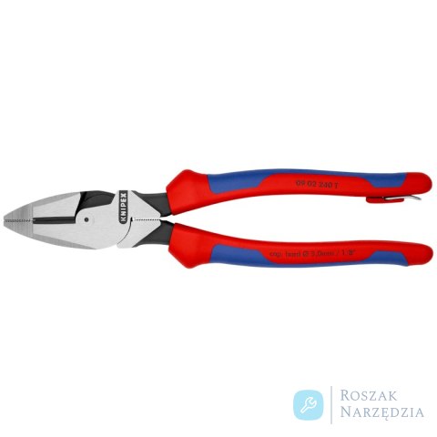 Szczypce uniwersalne o zwiększonym przełożeniu „Lineman's" 09 02 240 T Z zaczepem do linki zabezpieczającej Model amerykański KN Szczypce uniwersalne o zwiększonym przełożeniu „Lineman's" 09 02 240 T Z zaczepem do linki zabezpieczającej Model amerykański KN