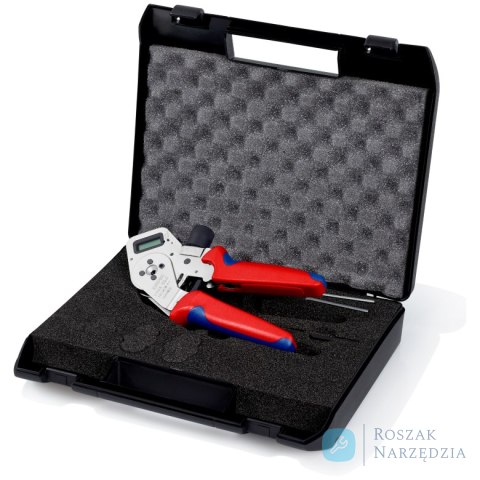Szczypce z matrycą czterotrzpieniową do zagniatania styków wtykowych okrągłych 97 52 63 DG KNIPEX