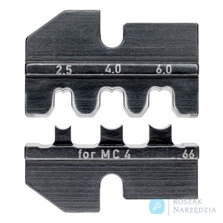 Matryca zagniatająca 97 49 66 Do złączy fotowoltaicznych MC 4 (Multi-Contact) KNIPEX
