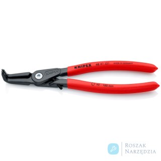 Precyzyjne szczypce do pierścieni osadczych 48 41 J31 Do montażu pierścieni wewnętrznych w otworach KNIPEX