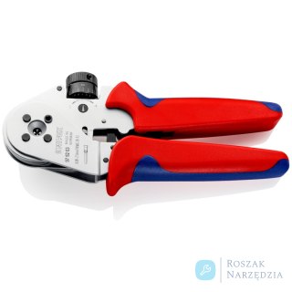 Szczypce z matrycą czterotrzpieniową do zagniatania styków wtykowych okrągłych 97 52 63 KNIPEX