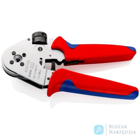 Szczypce z matrycą czterotrzpieniową do zagniatania styków wtykowych okrągłych 97 52 63 KNIPEX